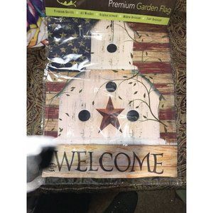 American Welcome garden flag Briarwood 12.5 x 18